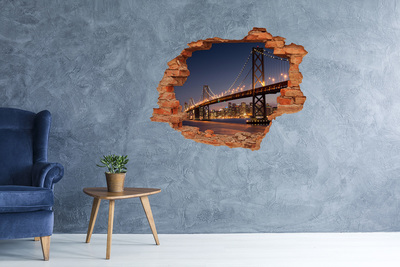 Fototapeta díra na zeď 3D Most San Francisco