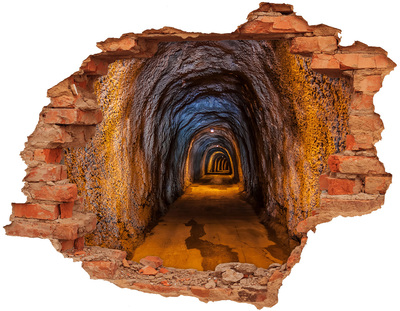 Fototapeta díra na zeď 3D Podzemní tunel