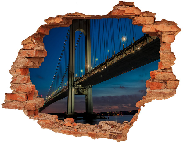 Fototapeta díra na zeď 3D Brooklynský most