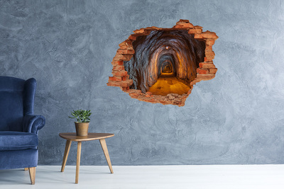 Fototapeta díra na zeď 3D Podzemní tunel
