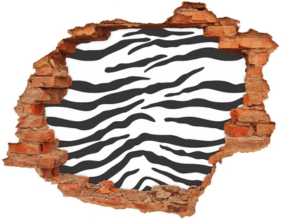 Fotoobraz díra na stěnu nálepka Zebra pozadí