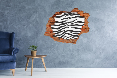Fotoobraz díra na stěnu nálepka Zebra pozadí