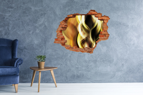 Samolepící díra 3D nálepka Abstraktní díra ve zdi