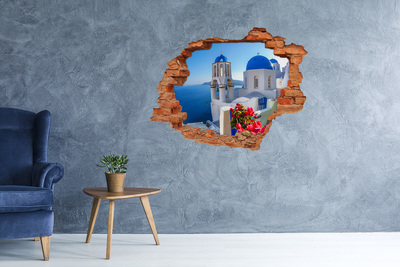 Fototapeta díra na zeď 3D Santorini v plné kráse