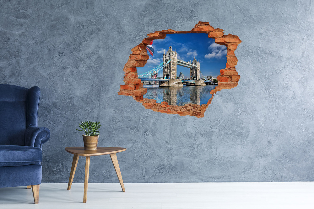 Fototapeta díra na zeď 3D Tower bridge Londýn