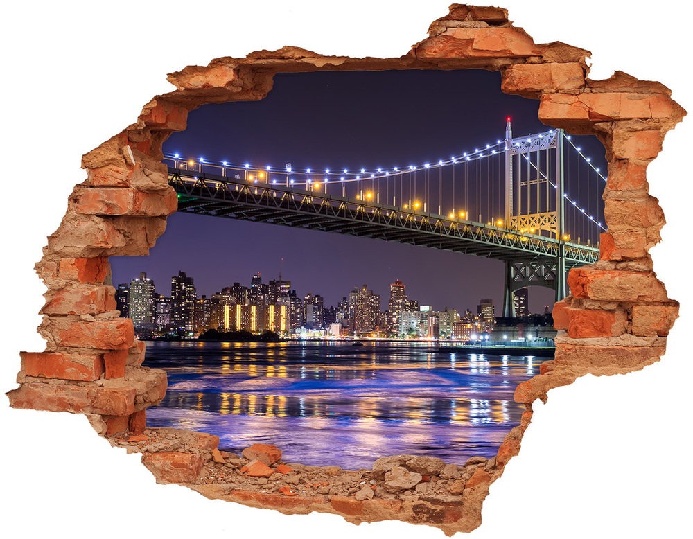 Fototapeta díra na zeď 3D Most v New Yorku