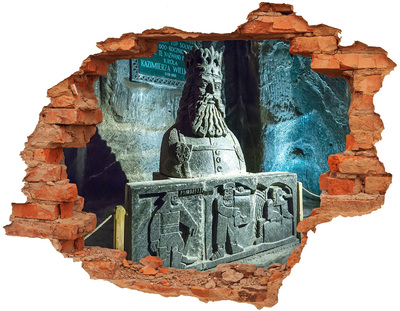 Fototapeta díra na zeď 3D Starověká jeskynní socha