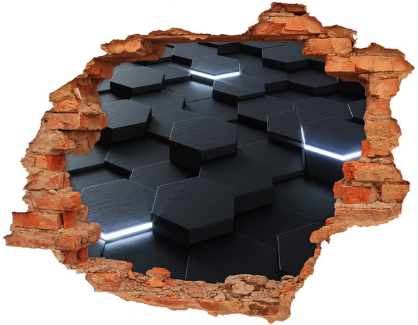 Samolepící díra zeď 3D Moderní prostor za zdmi