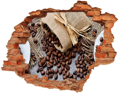 Samolepící nálepka beton Káva v rozbité zdi