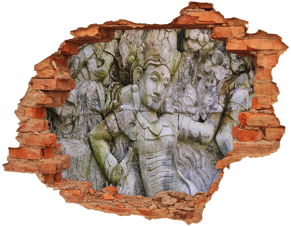 Fototapeta díra na zeď 3D Kamenná socha