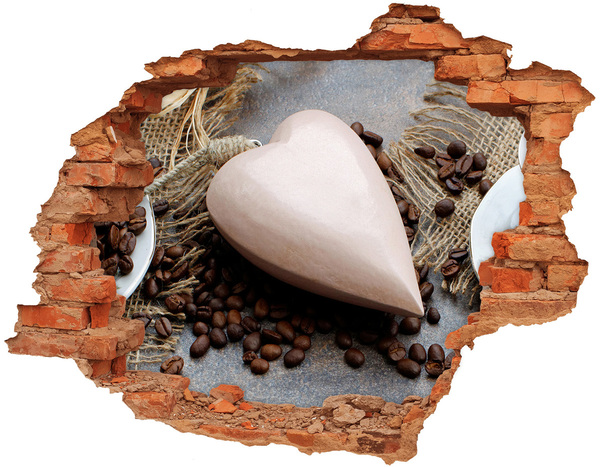 Samolepící nálepka beton Kávová oáza v ruinách