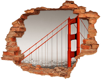Fototapeta díra na zeď 3D Most Golden Gate v San Franciscu