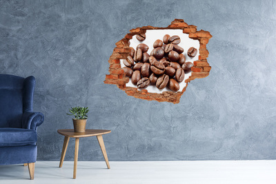 Fototapeta díra na zeď 3D Káva v rozbité zdi