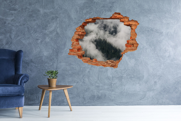 Samolepící nálepka beton Zelené údolí v oblacích