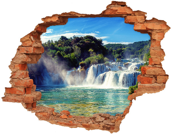 Díra 3D foto tapeta nálepka Vodopády Krka