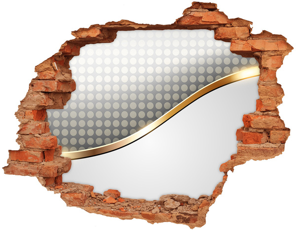 Nálepka 3D díra na zeď Rozbitá zrcadlová stěna