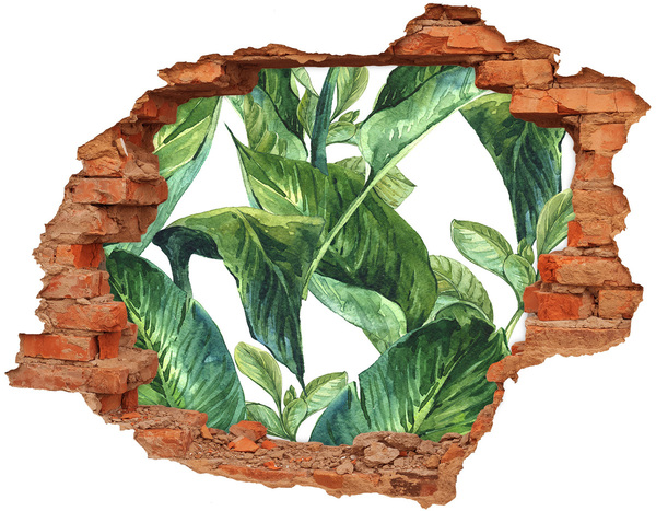 Díra 3D foto tapeta nálepka Zelená oáza v betonu