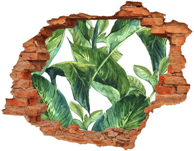 Díra 3D foto tapeta nálepka Zelená oáza v betonu