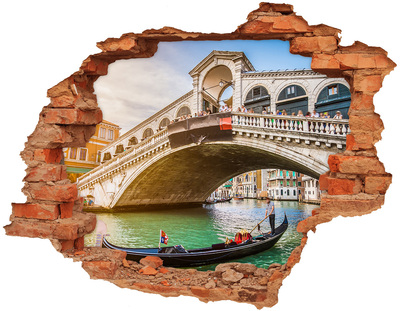 Nálepka fototapeta 3D výhled Most Rialto v Benátkách