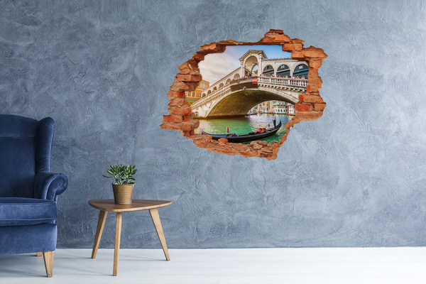 Nálepka fototapeta 3D výhled Most Rialto v Benátkách