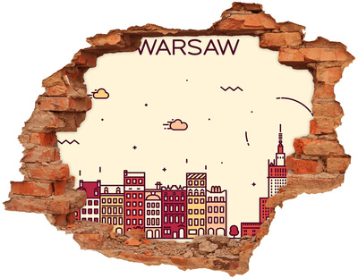 Fototapeta díra na zeď Varšava Polsko