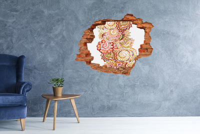 Díra 3D foto tapeta nálepka Barevné vzory na betonovém pozadí