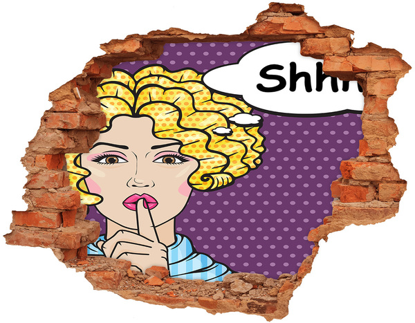 Fototapeta díra na zeď Žena s tajemným úsměvem