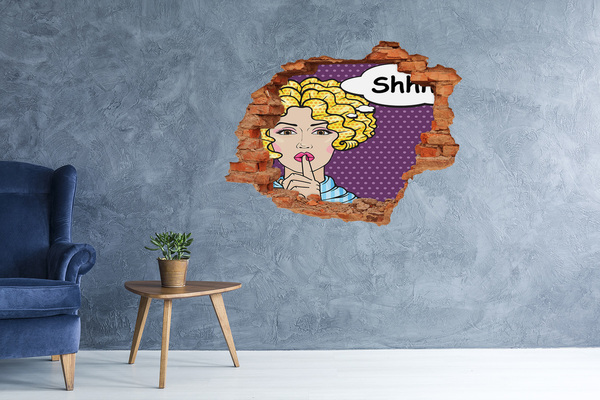 Fototapeta díra na zeď Žena s tajemným úsměvem