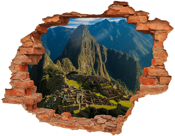 Samolepící díra na stěnu Památky Inků v Machu Picchu