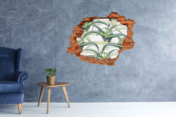 Fototapeta díra na zeď 3D Zelená oáza v betonu