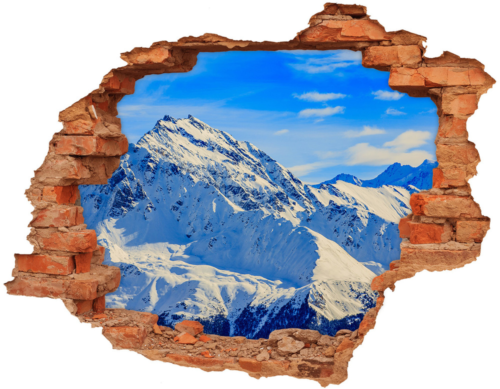 Fototapeta díra na zeď Alpy zima
