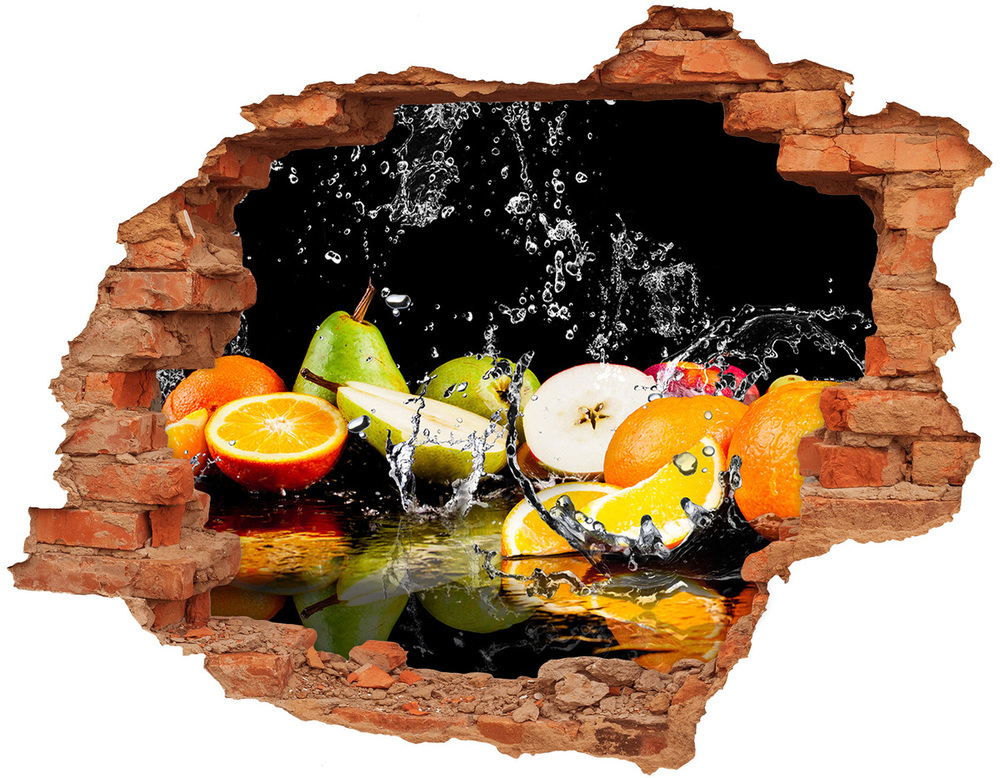 Samolepící díra na stěnu Ovoce a voda