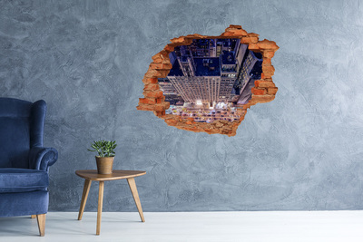 Samolepící nálepka na zeď Pohled z výšky na město v noci