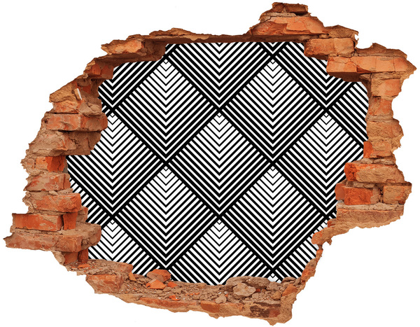 Samolepící díra na stěnu Geometrie ve šrotu