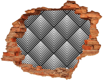 Samolepící díra na stěnu Geometrie ve šrotu