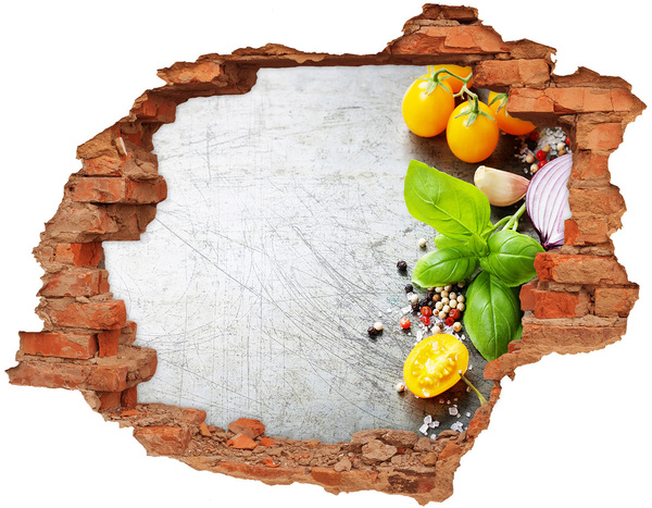 Nálepka 3D díra samolepící Kuchyňské inspirace zpoza zdi