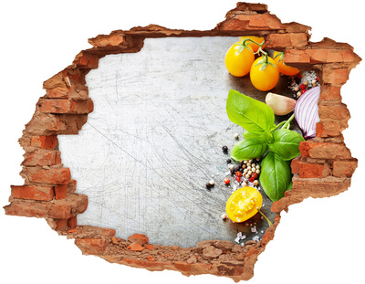 Nálepka 3D díra samolepící Kuchyňské inspirace zpoza zdi