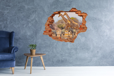 Díra 3D fototapeta nálepka Safari v Africe