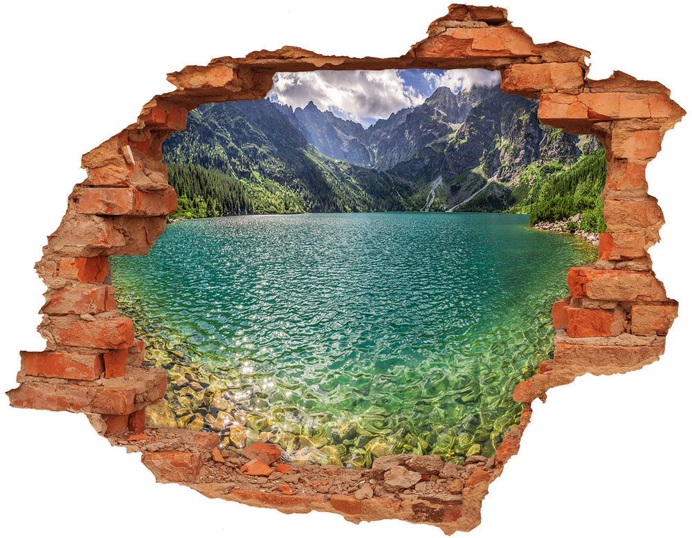 Samolepící díra na stěnu Jezero v horách