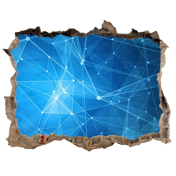 Samolepící díra na stěnu Digitální prostor za zdí