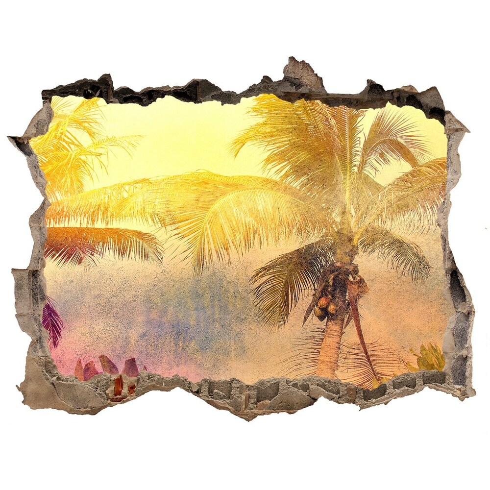 Fototapeta díra na zeď Barevné palmy