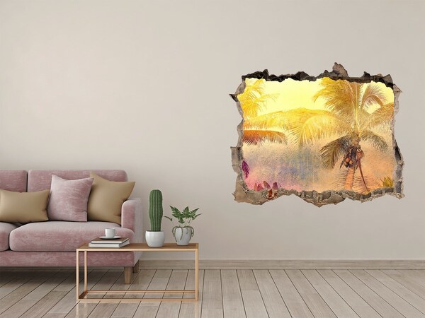 Fototapeta díra na zeď Tropická oáza za zdí