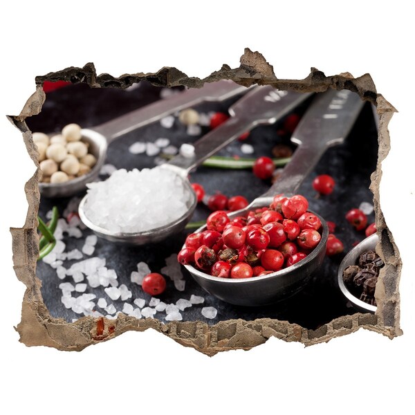 Nálepka 3D díra na zeď Ráj koření