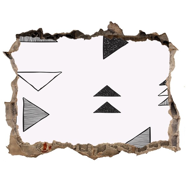 Fototapeta díra na zeď Geometrické vzory na zdi