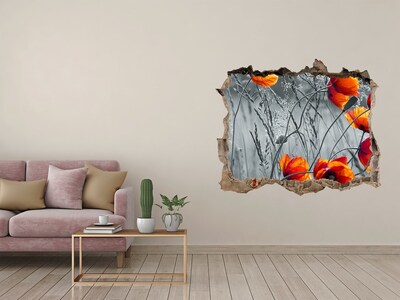 Samolepící nálepka Květiny v betonu