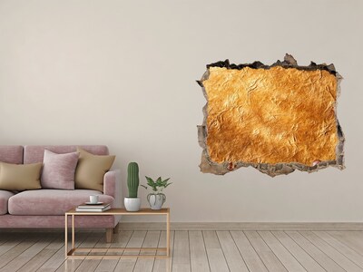 Nálepka 3D díra samolepící Zlatá díra ve zdi