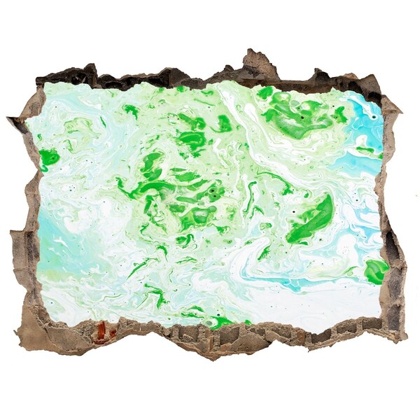 Díra 3D foto tapeta nálepka Zelená oáza v díře ve zdi