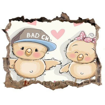 Samolepící nálepka Roztomilí ptáci na skateboardu