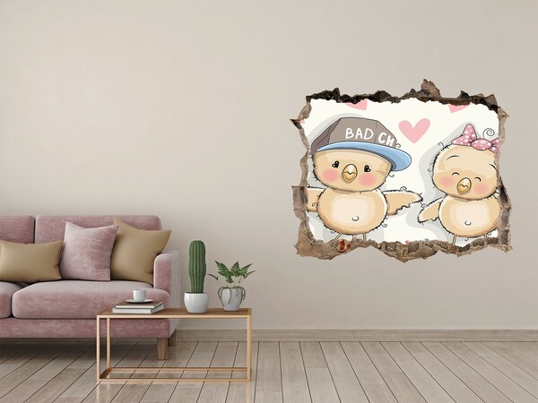 Samolepící nálepka Roztomilí ptáci na skateboardu