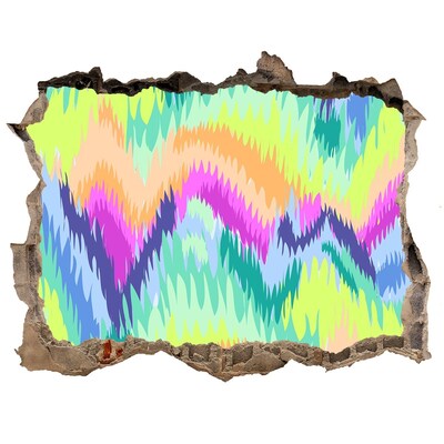 Fototapeta díra na zeď Barevná vlna na zdi